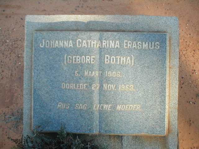 ERASMUS Johanna Catharina geb. BOTHA 1906-1953
