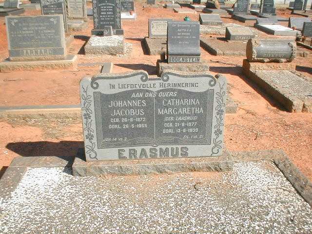 ERASMUS Johannes Jacobus 1872-1955 &amp; Catharina Margaretha ERASMUS 1877-1939