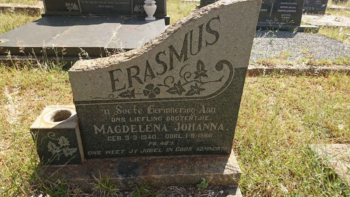 ERASMUS Magdelena Johanna 1940-1966