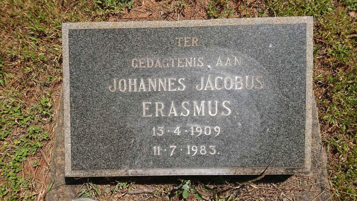 ERASMUS Johannes Jacobus 1909-1983
