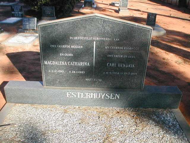ESTERHUYSEN Carl Hendrik 1904-1978 &amp; Magdalena Catharina 1910-1985
