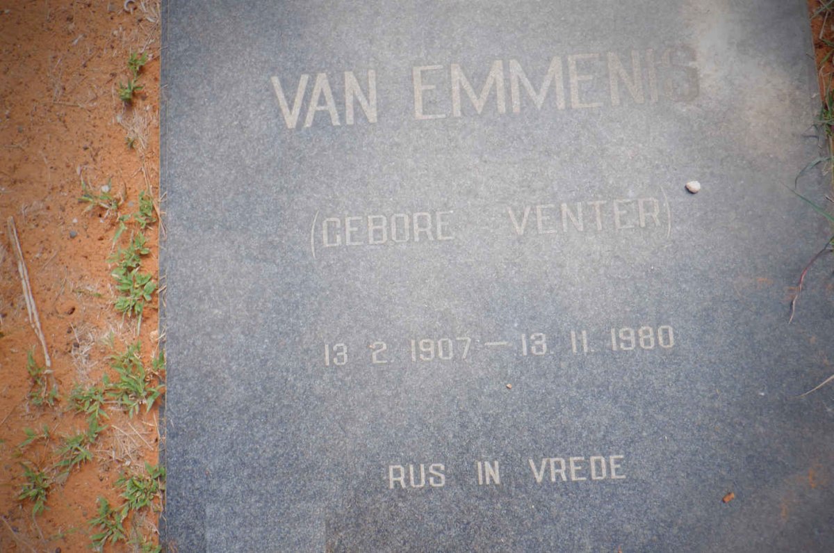 EMMENES Stefanus Andreas, van 1906-1971 &amp; Maria Magdalena Josina Margretha Dorothea VENTER 1907-1980