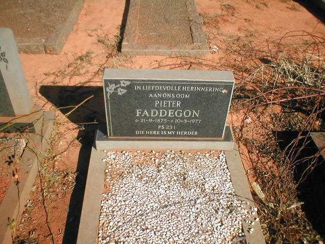 FADDEGON Pieter 1875-1977