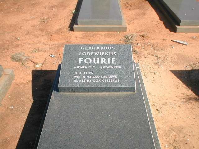 FOURIE Gerhardus Lodewiekus 1919-1990