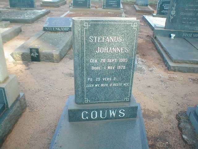 GOUWS Stefanus Johannes 1905-1970
