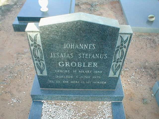 GROBLER Johannes Jesaias Stefanus 1883-1978