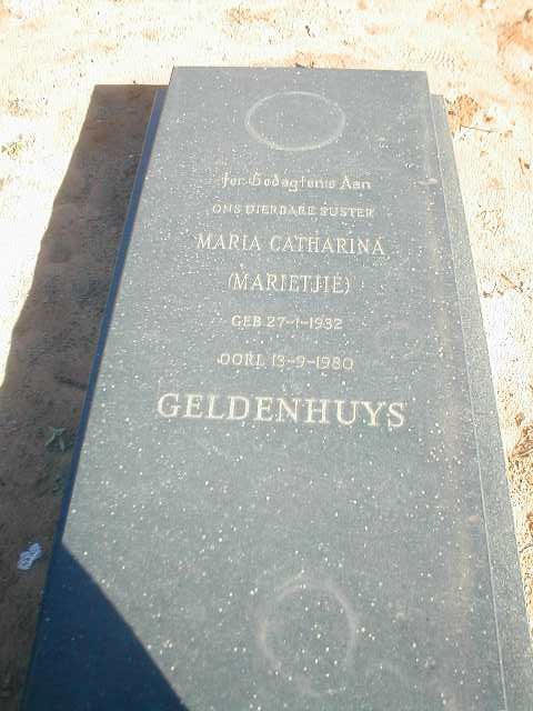 GELDENHUYS Maria Catharina 1932-1980