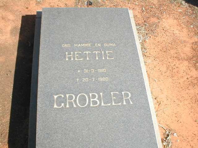 GROBLER Hettie 1910-1980