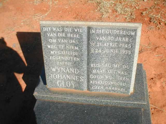 GLOY Wynand Johannes 1945-1975