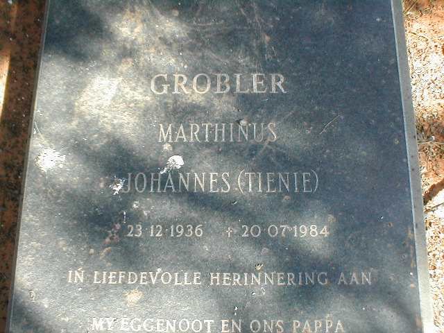 GROBLER Marthinus Johannes 1936-1984