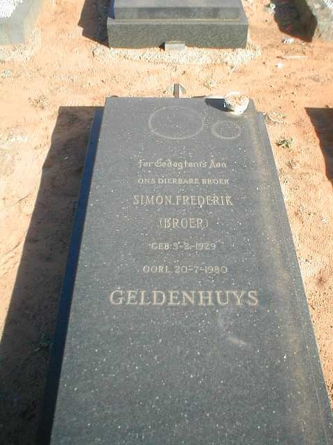 GELDENHUYS Simon Frederik 1929-1980