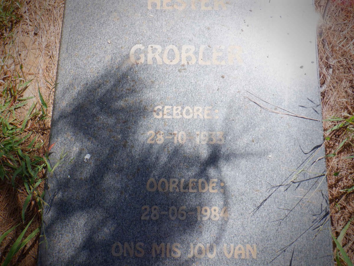 GROBLER Hester 1933-1984