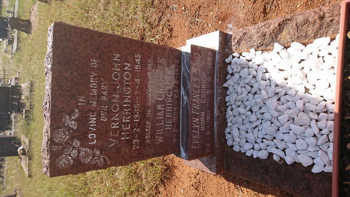 HERRINGTON William Charles 1905-1979 &amp; Evelyn Francis Maud GODRICH 1911-1993 :: HERRINGTON Vernon John 1945-1945