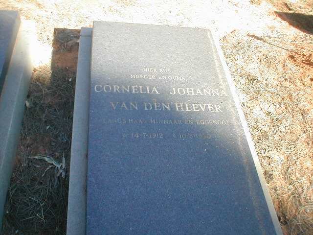 HEEVER Cornelia Johanna, van den 1912-1930