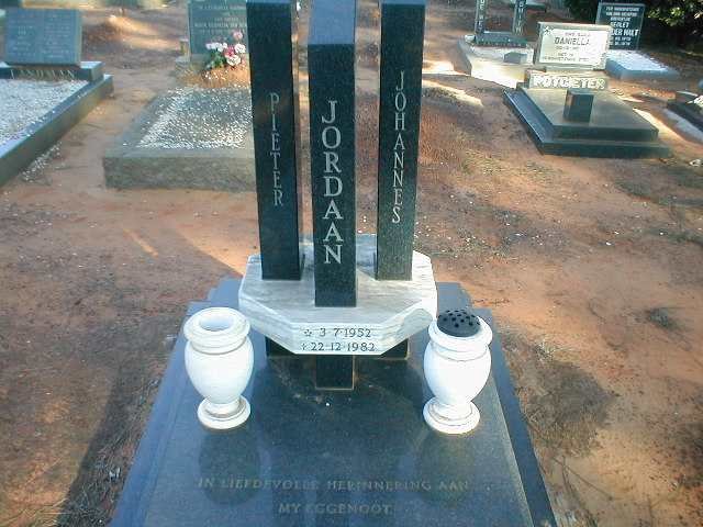 JORDAAN Pieter Johannes 1952-1982