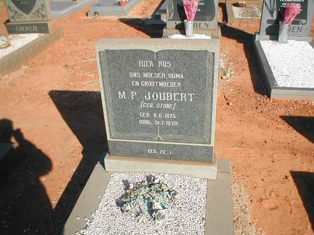 JOUBERT M.P. nee STONE 1875-1970