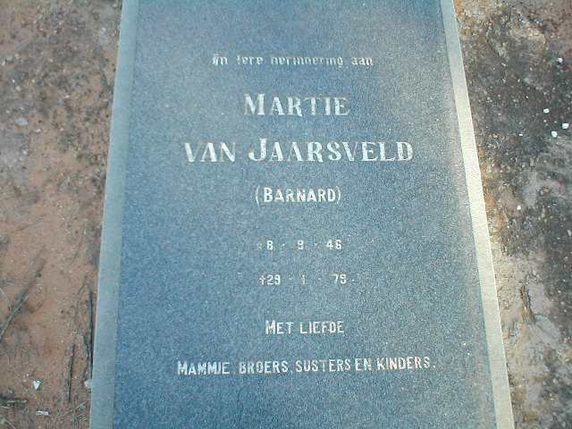 JAARSVELD Martie, van nee BARNARD 1946-1976