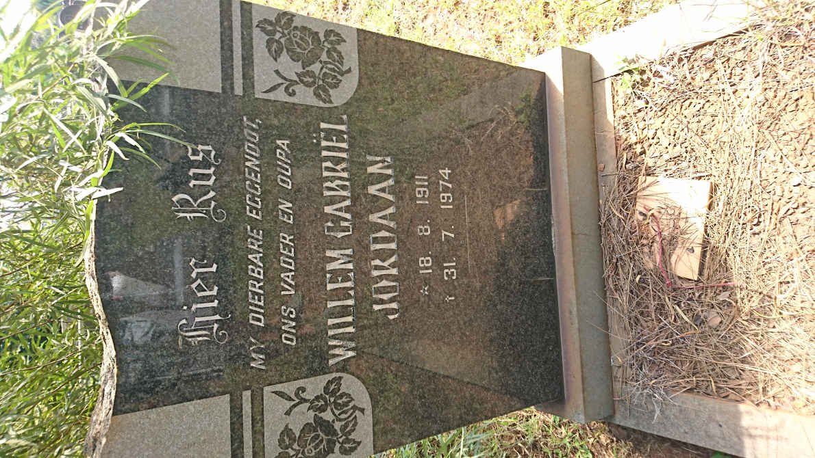 JORDAAN Willem Gabriël 1911-1974