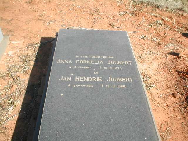 JOUBERT Jan Hendrik 1906-1980 &amp; Anna Cornelia 1907-1979