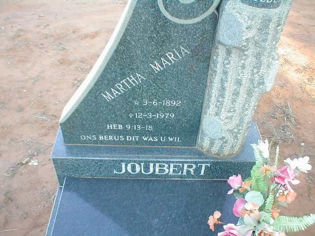 JOUBERT Martha Maria 1892-1979