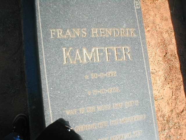 KAMFFER Frans Hendrik 1932-1974