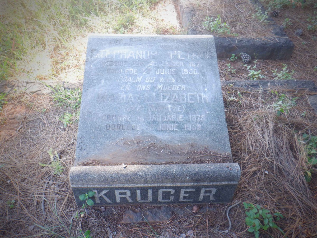 KRUGER Stephanus Petrus 1871-1950 &amp; Maria Elizabeth COERTZE 1875-1959