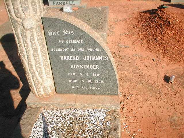 KOEKEMOER Barend Johannes 1904-1960