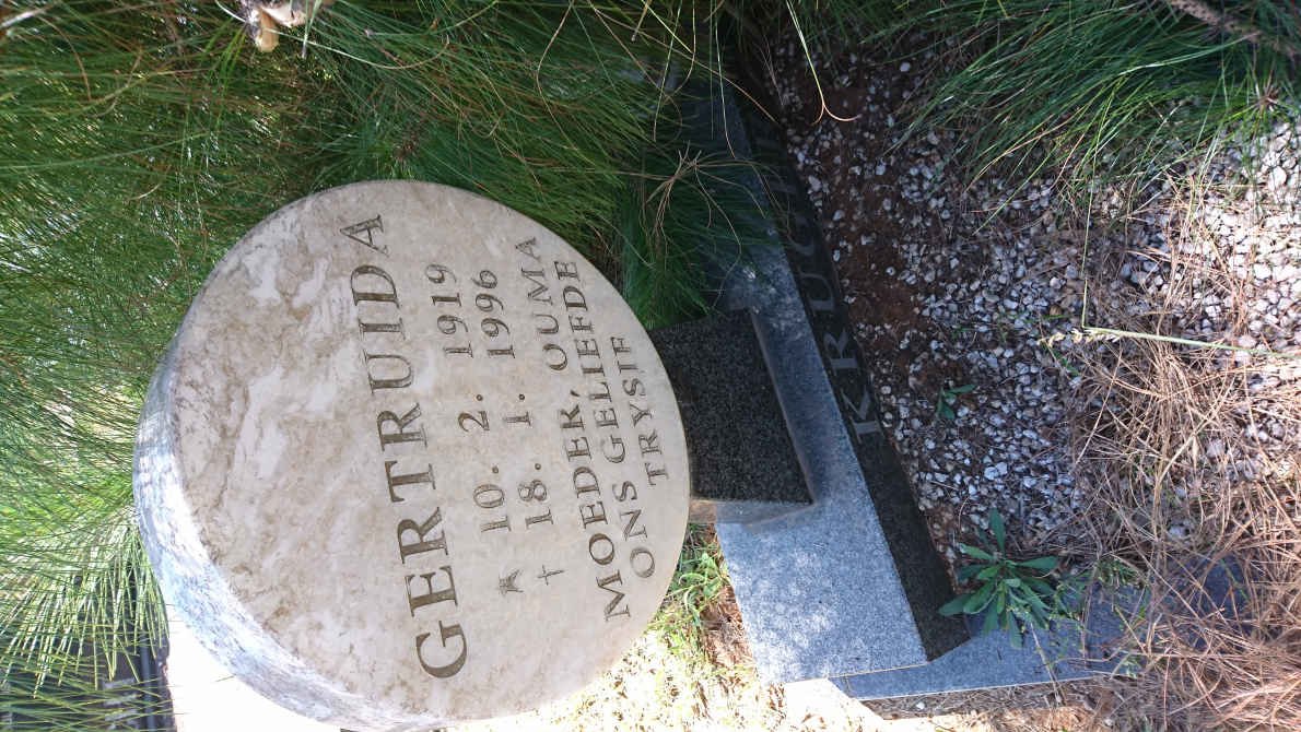 KRUGER Gertruida 1919-1996