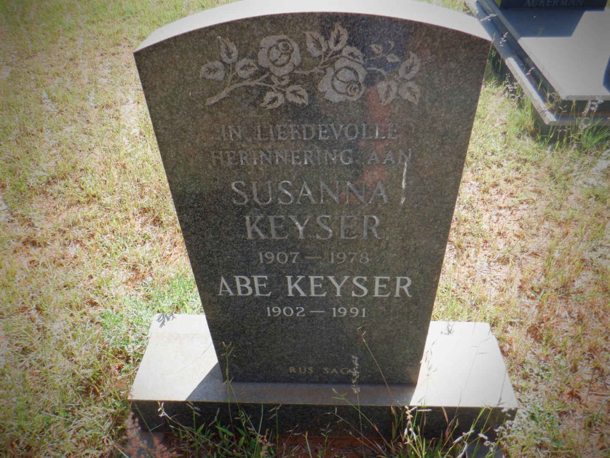 KEYSER Abe 1902-1991 &amp; Susanna 1907-1978
