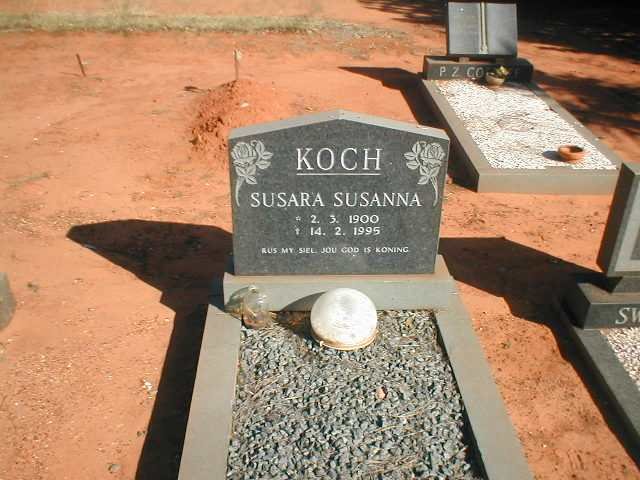 KOCH Susara Susanna 1900-1995