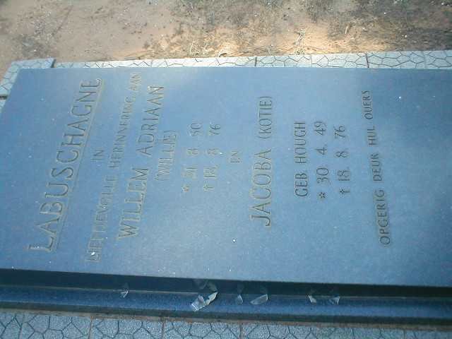 LABUSCHAGNE Willem Adriaan 1950-1976 &amp; Jacoba HOUGH 1949-1976