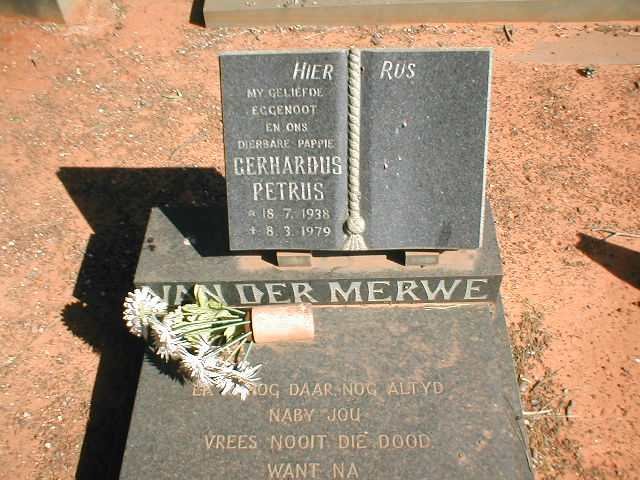 MERWE Gerhardus Petrus, van der 1938-1979