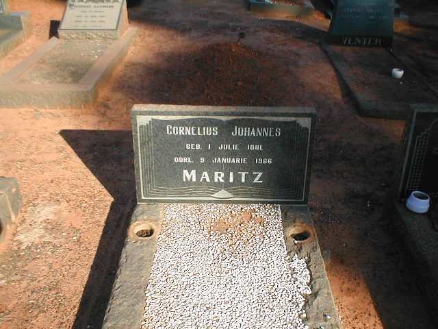 MARITZ Cornelius Johannes 1881-1966