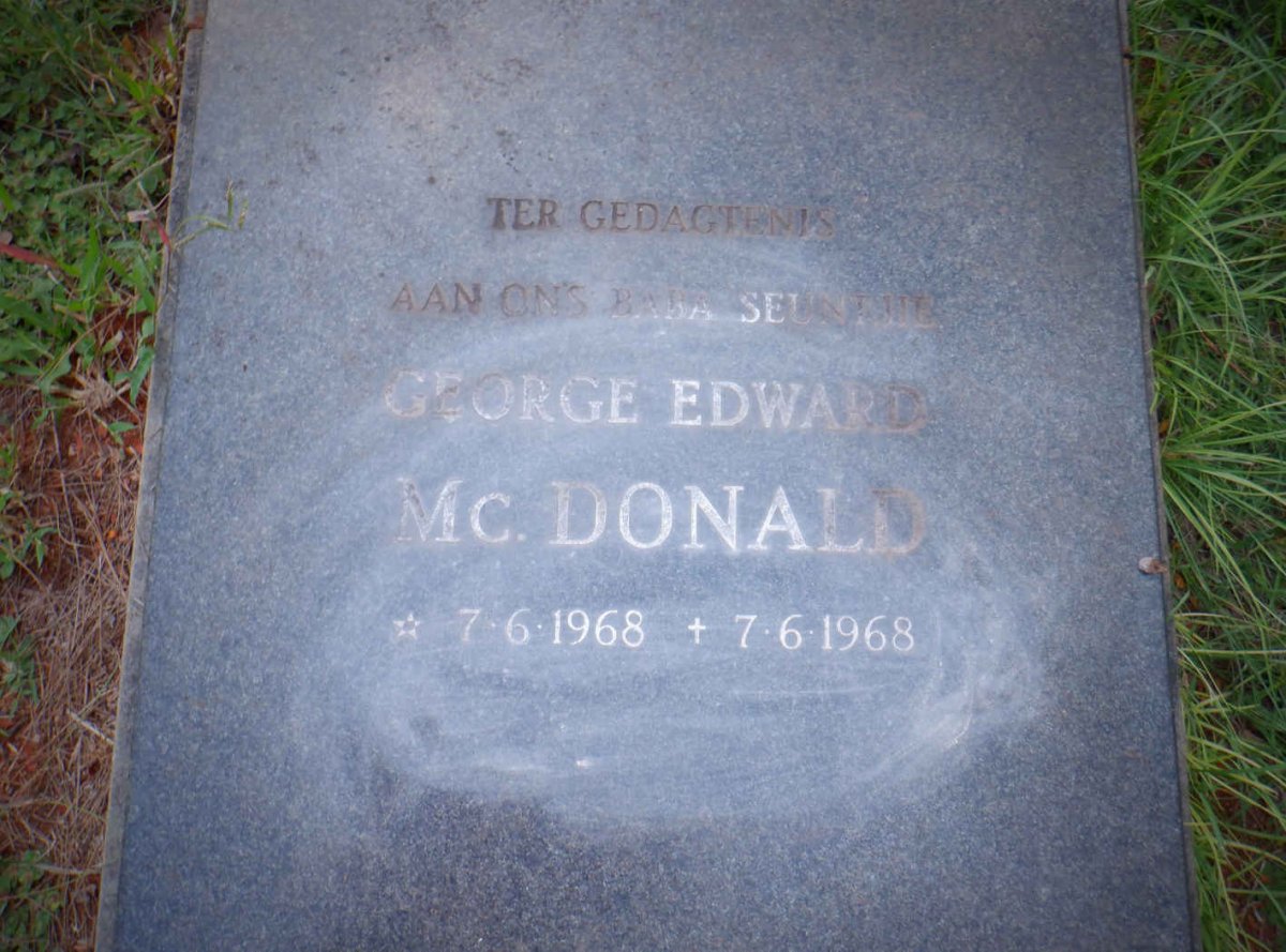 MCDONALD George Edward 1968-1968