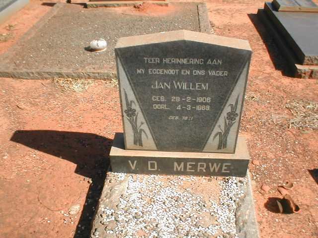 MERWE Jan Willem, van der 1906-1968