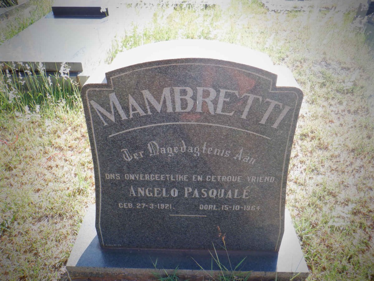 MAMBRETTI Angelo Pasqualé 1921-1964