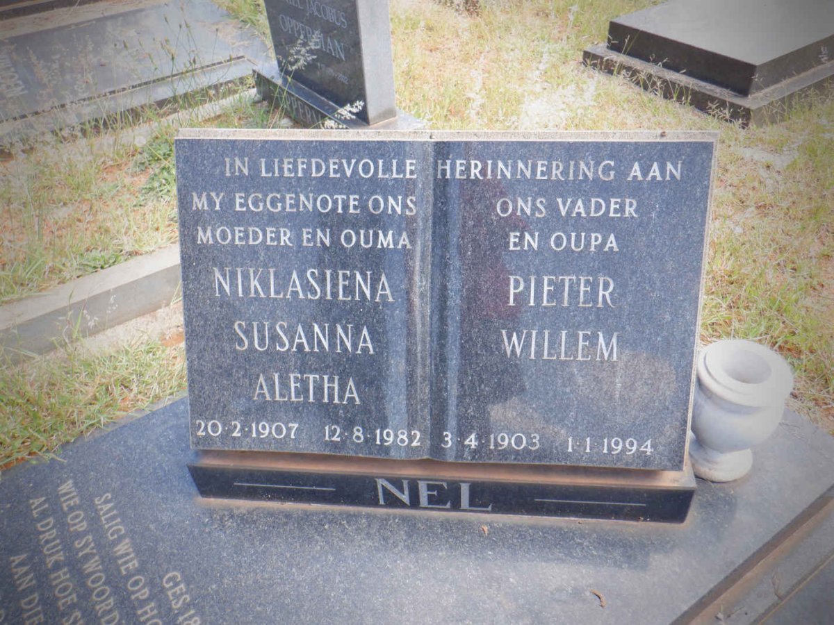 NEL Pieter Willem 1903-1994 &amp; Niklasiena Susanna Aletha 1907-1982