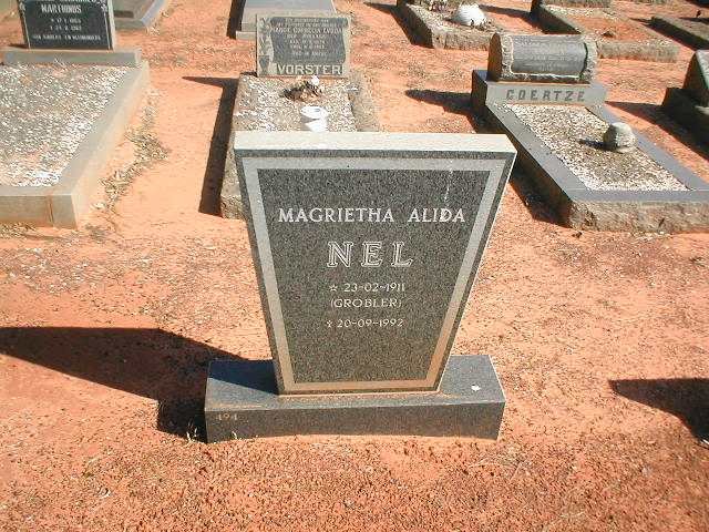 NEL Magrietha Alida geb. GROBLER 1911-1992