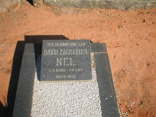 NEL David Zacharias 1903-1971