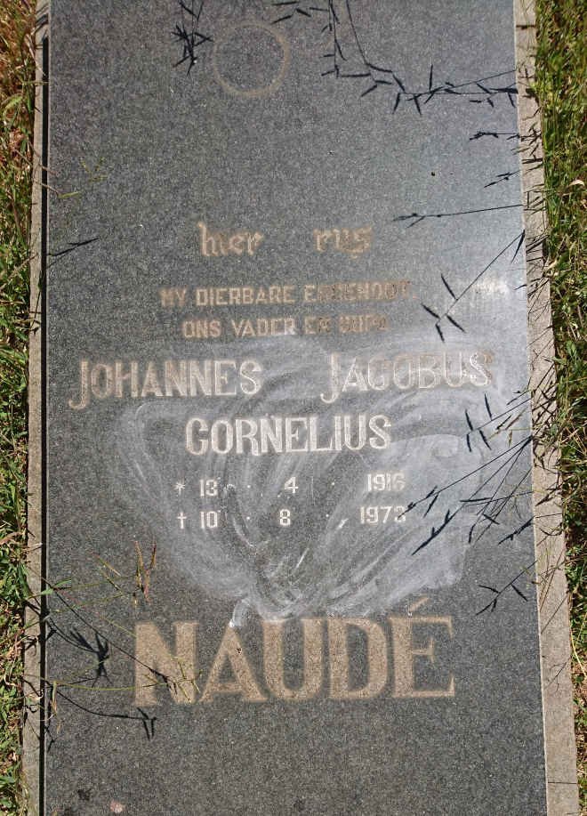 NAUDÉ Johannes Jacobus Cornelius 1916-1973