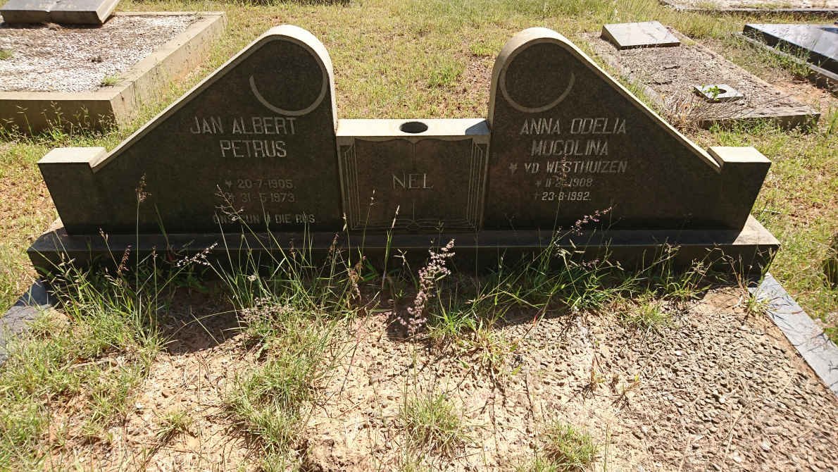 NEL Jan Albert Petrus  1905-1973 &amp; Anna Odelia Mucolina V.D. WESTHUIZEN 1908-1992