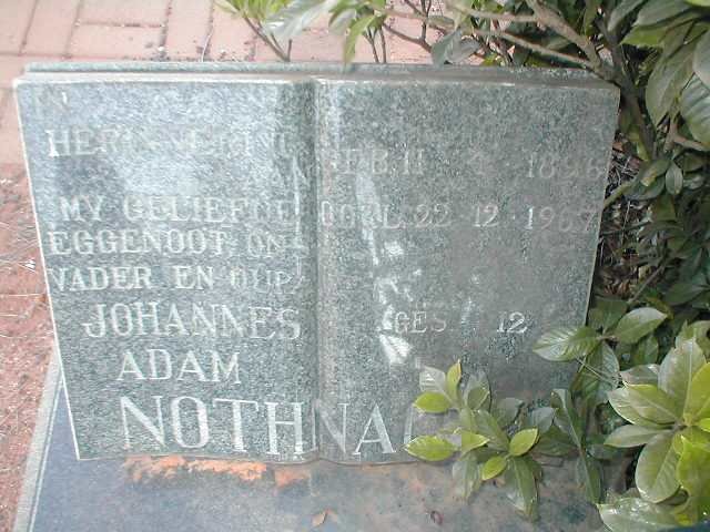 NOTHNAGEL Johannes Adam 1896-1967