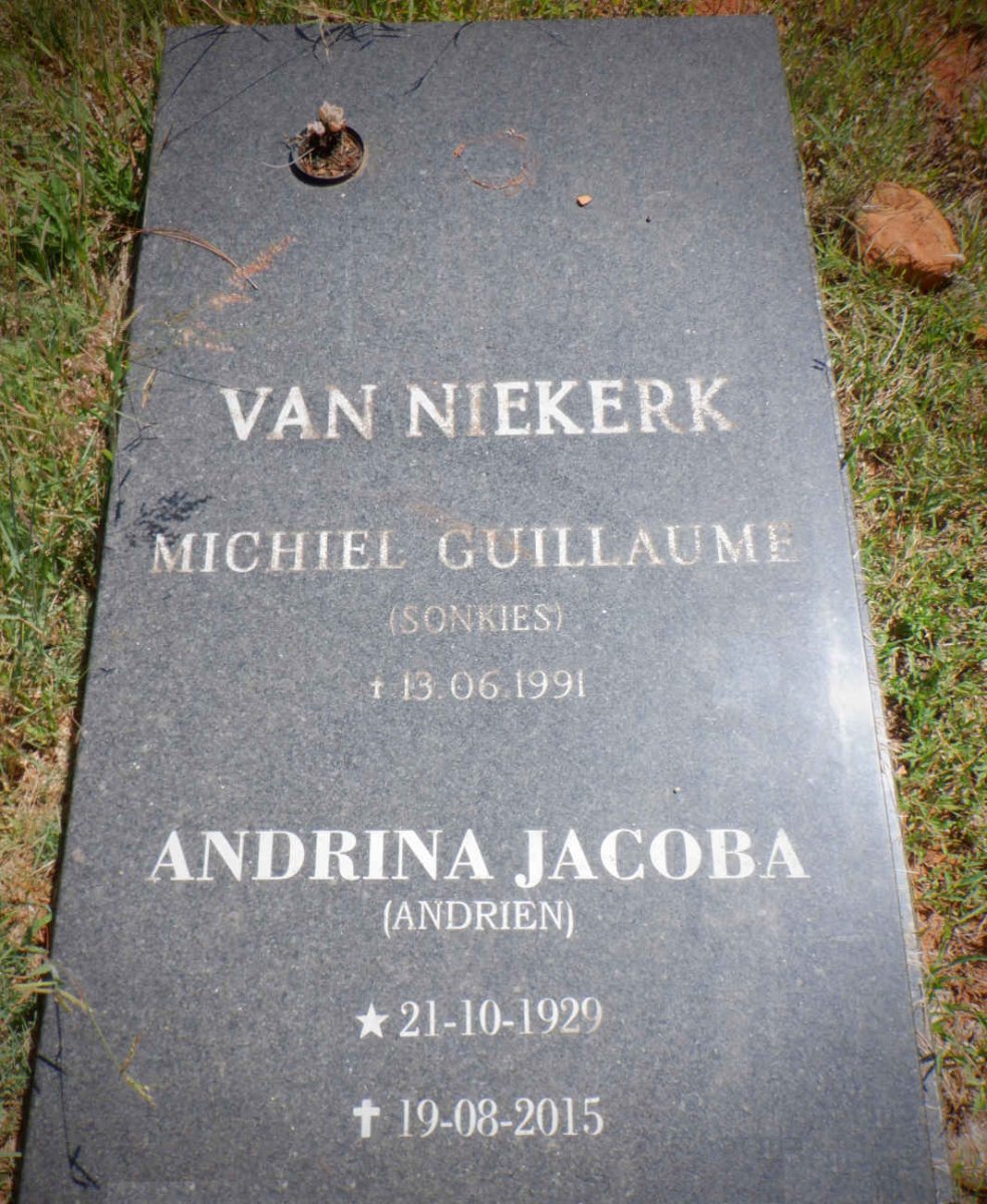 NIEKERK Michiel Guillaume, van -1991 &amp; Andrina Jacoba 1929-2015