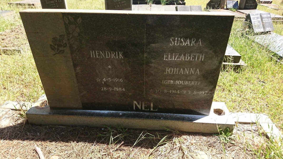 NEL Hendrik 1916-1984 &amp; Susara Elizabeth Johanna JOUBERT 1914-1977