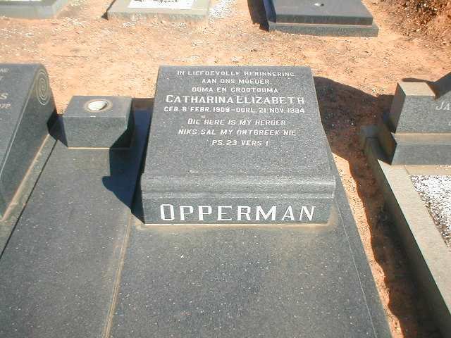 OPPERMAN Catharina Elizabeth 1909-1994