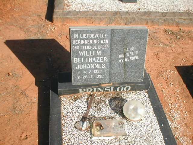 PRINSLOO Willem Belthazer Johannes 1937-1992