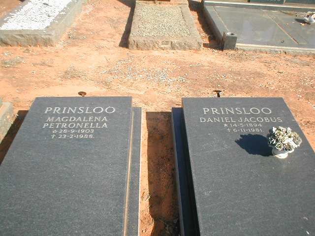 PRINSLOO Daniel Jacobus 1894-1981 &amp; Magdalena Petronella 1903-1988