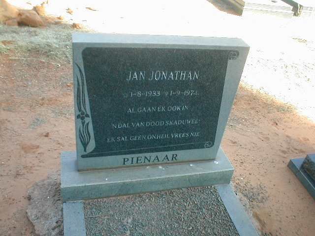 PIENAAR Jan Jonathan 1933-1974