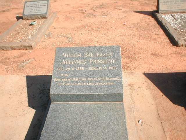 PRINSLOO Willem Balthazer Johannes 1886-1966