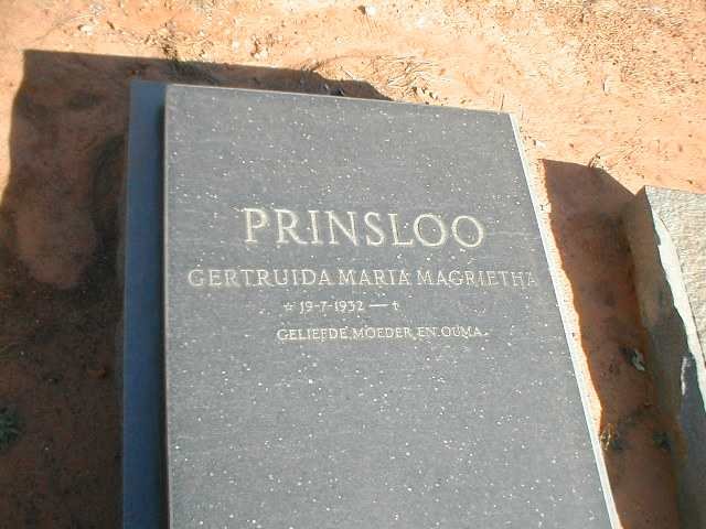 PRINSLOO Gertruida Marta Margarietha 1932-